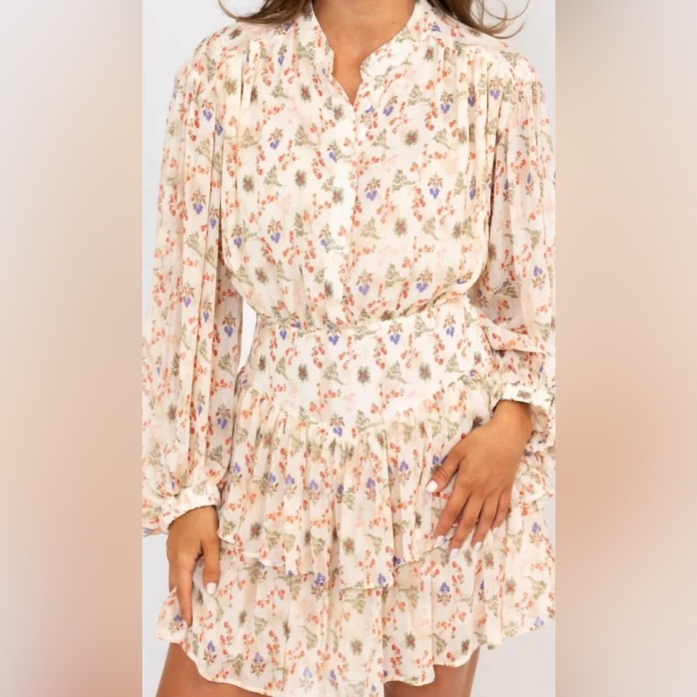 NWT Karlie vintage floral chiffon dress size large